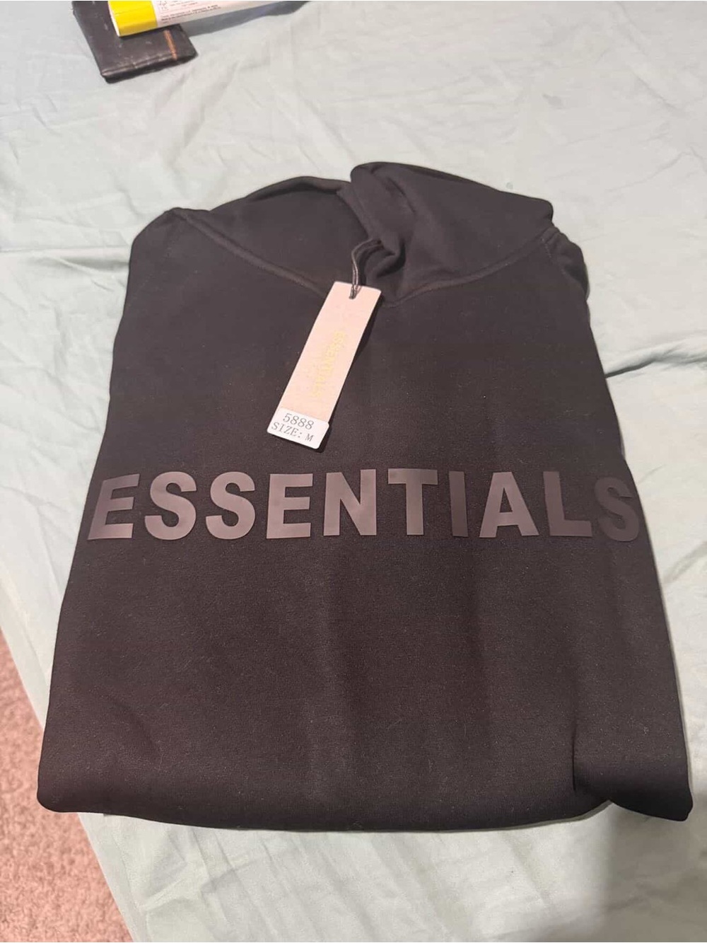 Essentials Men’s Black Crewneck Sweatshirt with Tonal Logo
